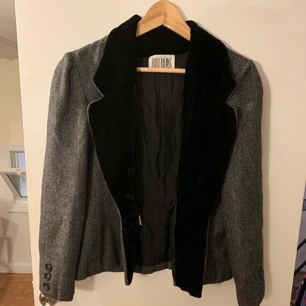 Bill Blass bolero jacket with velvet collar